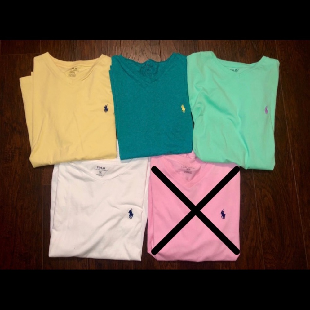 Polo Ralph Lauren V-Neck Cotton T-Shirt Bundle